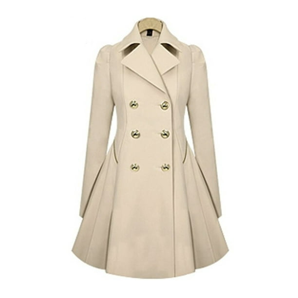 Womens Dust Coat Above Knee Long length Jacket Chic Spring All-match Vogue S-XL 